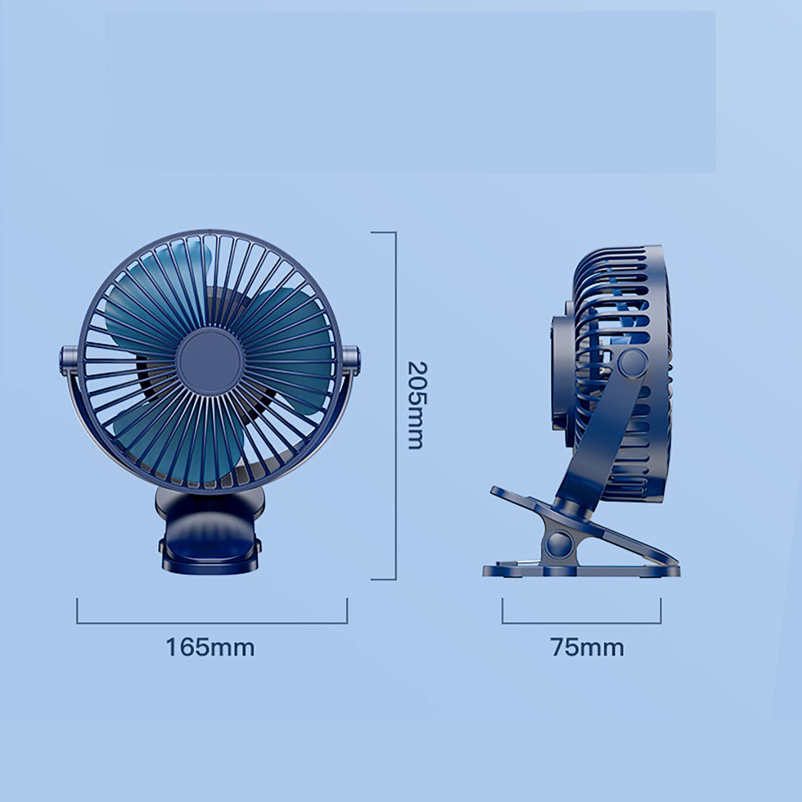 青い3枚ブレード 卓上扇風機 青い3枚ブレード 卓上扇風機